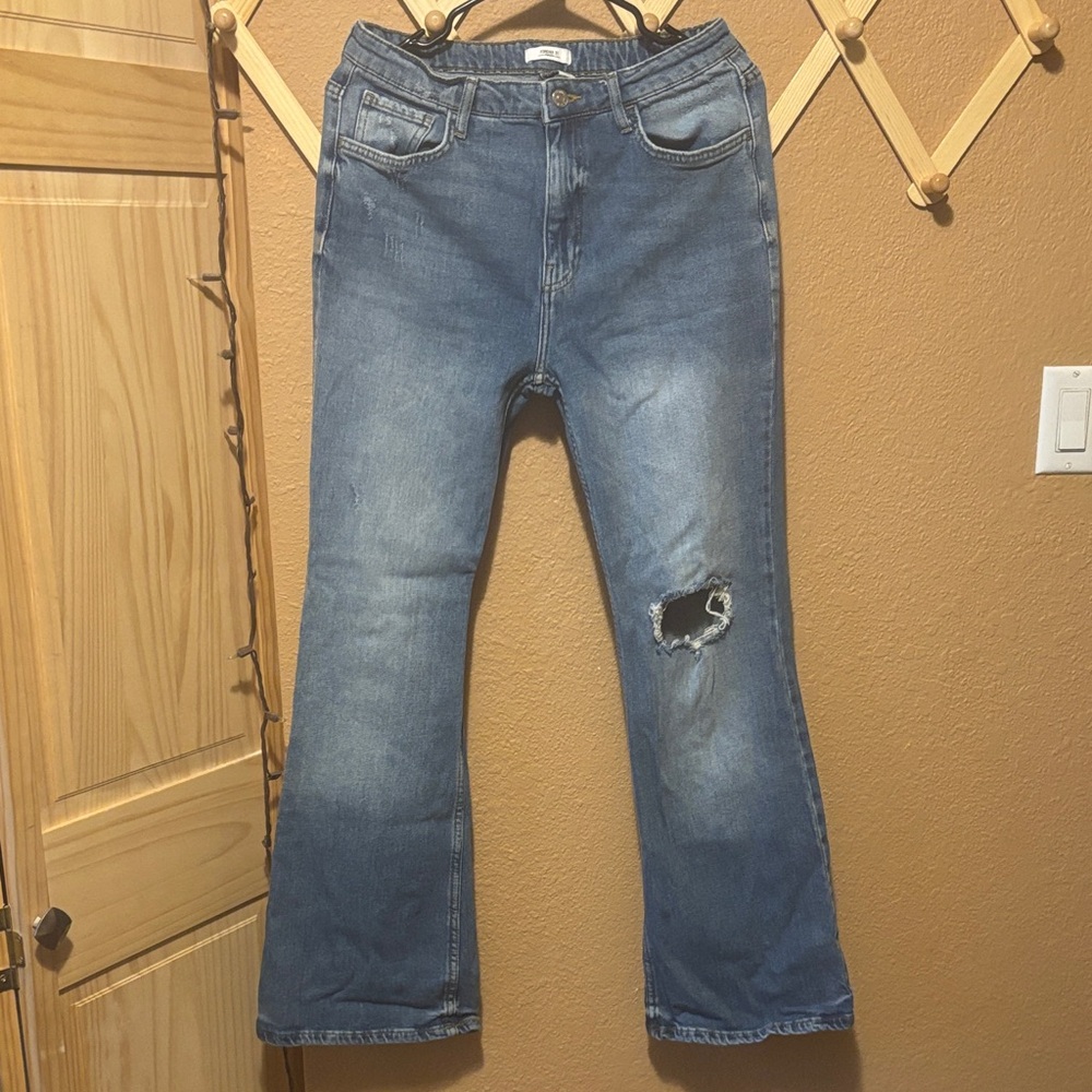 Classic Blue Distressed Women's Jeans